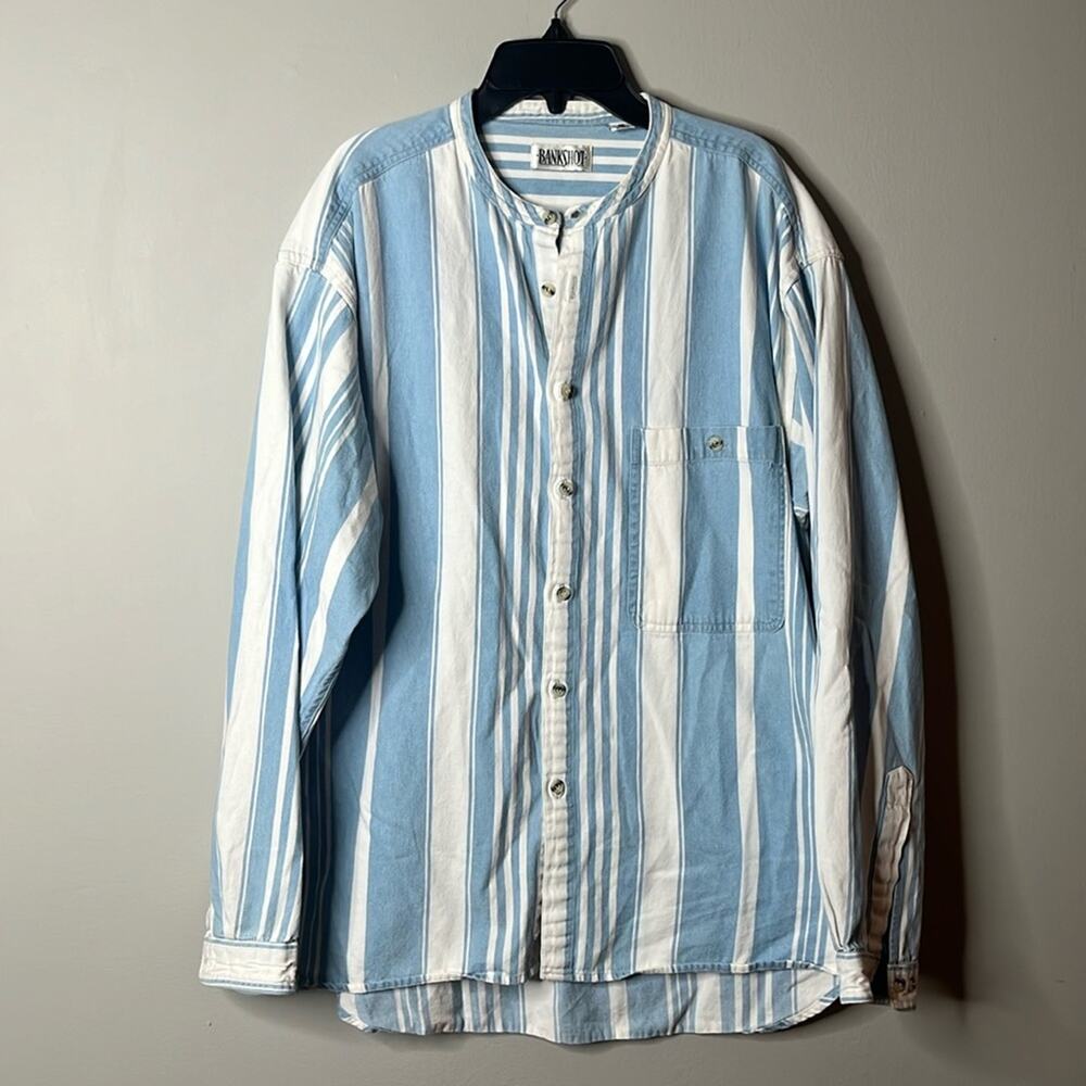 Bankshot striped button up shirt medium